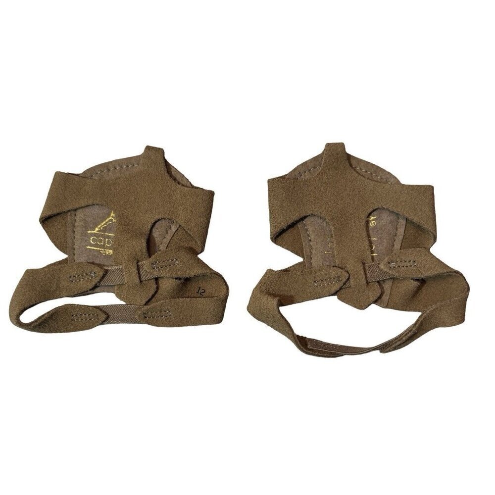 CAPEZIO Half Sole Sandasol Dance Slippers Girls 12M Tan‎ Thong #H03X Ballet NEW